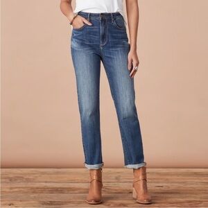 DRIFTWOOD Stella Classic Blue Straight High Waisted Leg Jeans Size 29